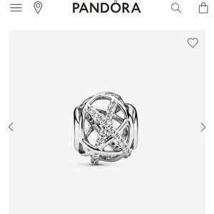 Pandora Sparkling Lines Openwork galaxy Charm